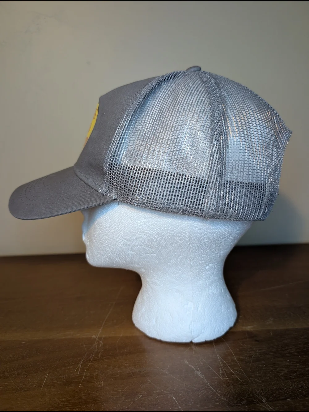 Bass Pro Shops Gray Mesh-Back Cap with Yellow Logo Patch